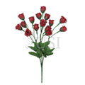 Standard Mini Rose Bud Flower Bush, 14in, Burgundy