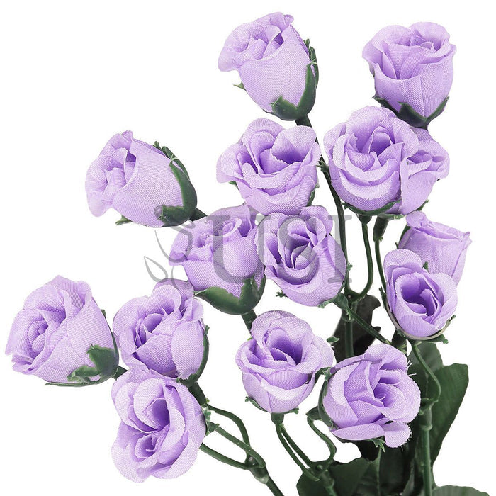 Standard Mini Rose Bud Flower Bush, 14in, Lavender