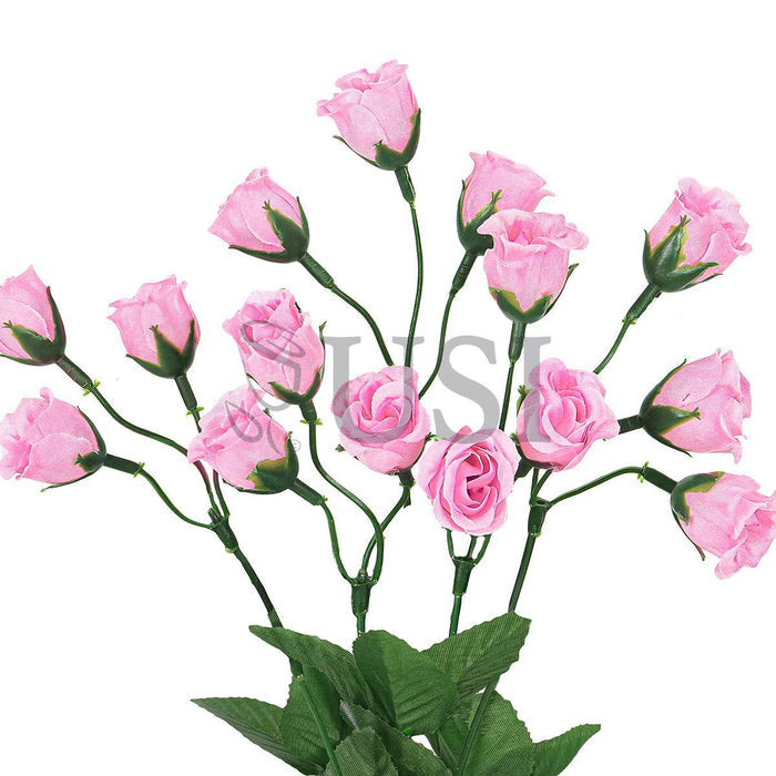 Standard Mini Rose Bud Flower Bush, 14in, Pink