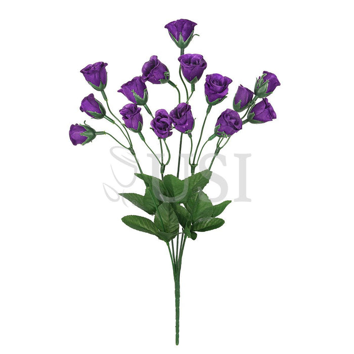 Standard Mini Rose Bud Flower Bush, 14in, Purple