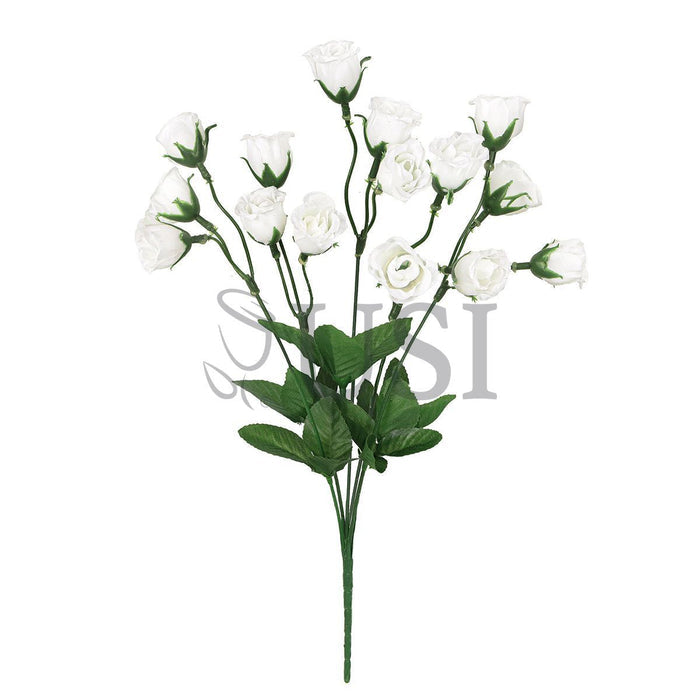 Standard Mini Rose Bud Flower Bush, 14in, White