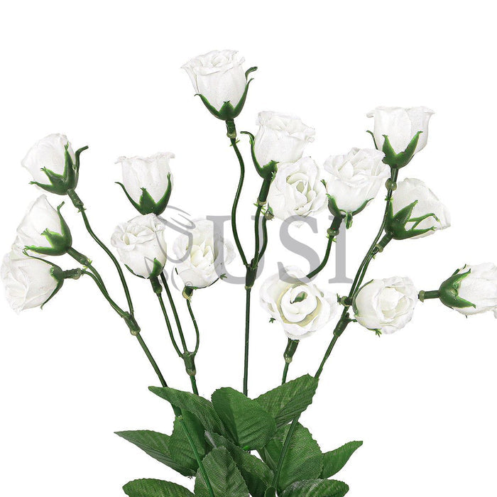 Standard Mini Rose Bud Flower Bush, 14in, White