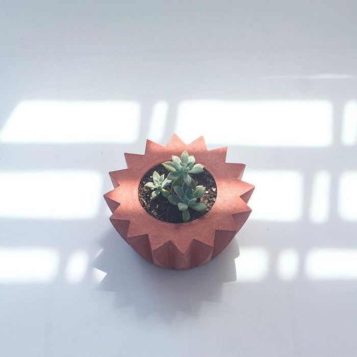 Star flowerpot silicone mold - madmolds -