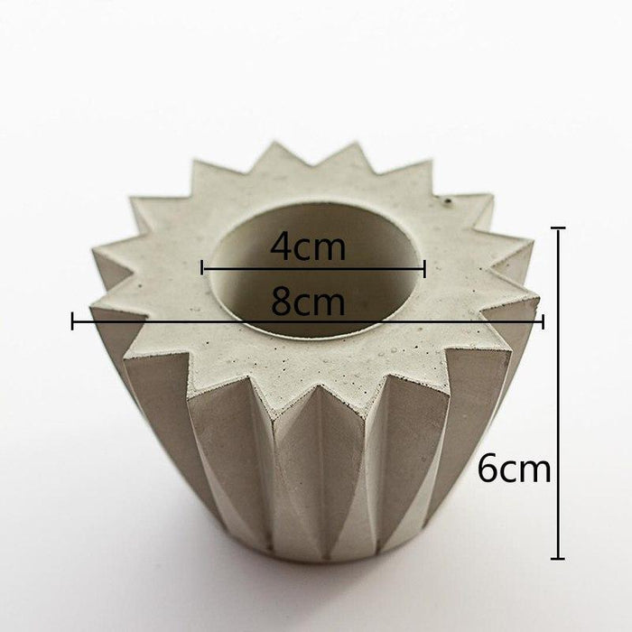 Star flowerpot silicone mold - madmolds -