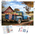 Stars and Stripes An Old Pickup in the Barnyard