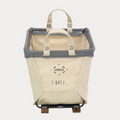 Steele 1-Bushel Canvas Carry Basket with wood runners, steel frame, and gray trim.