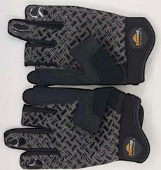 Certified Lights SteepGear full finger gloves with grey diamond grip on palms and fingers for enhanced traction.