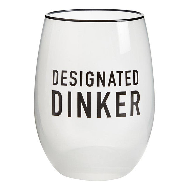 Stemless Wine Glass- Designated Dinker