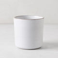 Stone grey hand-glazed terracotta mug, 22.4oz, with a cool grey-white hue and natural rim.