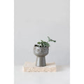 Stoneware Reactive Glaze Planter w/ Face