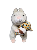 Stuffed Large White Squirrel Plush Toy with Pink Nose & Buddy Baby - 8 Inch Plushie Animal