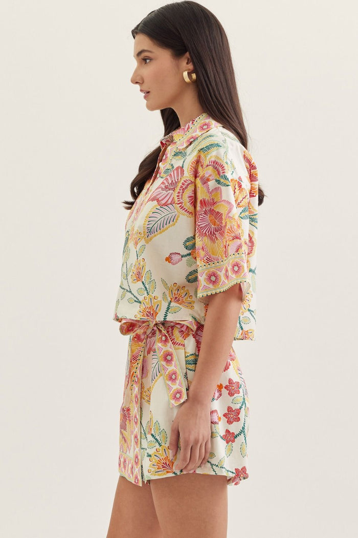Summer House Popover Collared Top