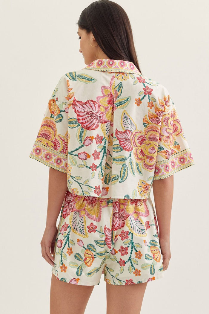 Summer House Popover Collared Top
