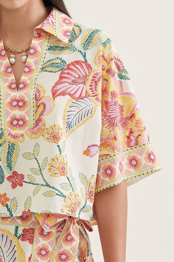 Summer House Popover Collared Top
