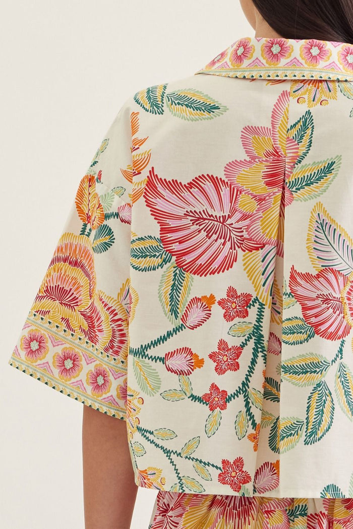 Summer House Popover Collared Top