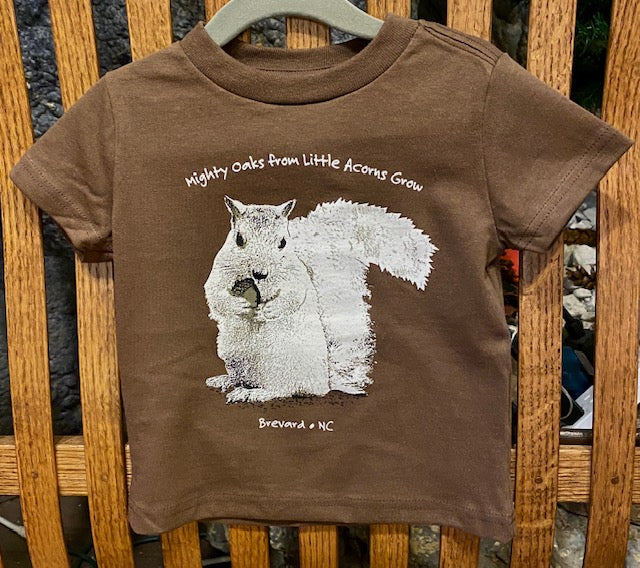 T-Shirt - Kids - Toddler - Mighty Oaks From Little Acorns Grow - Short Sleeve in Brown