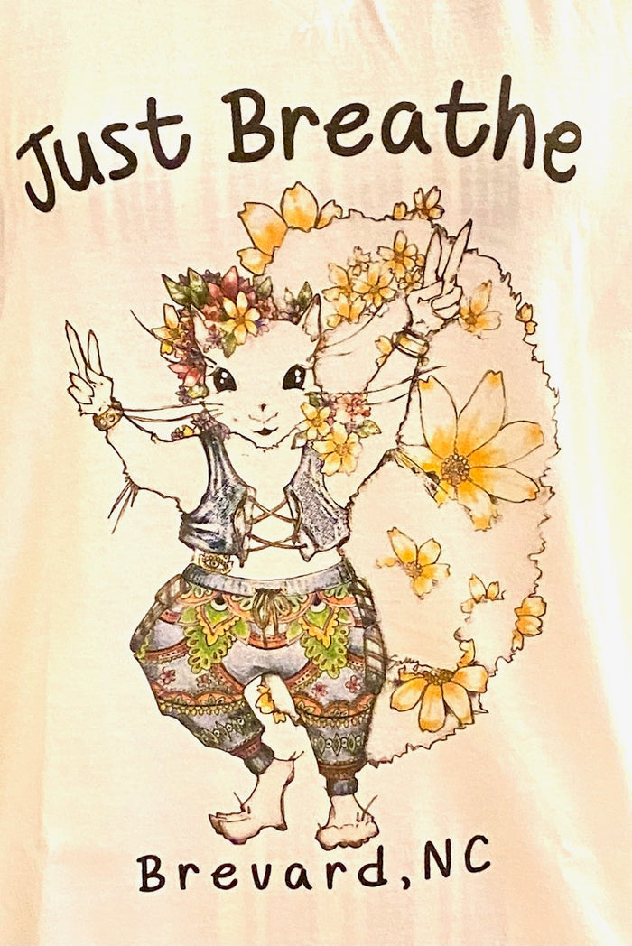 T-Shirt - Women's - Just Breathe Hippie - Short Sleeve V-Neck