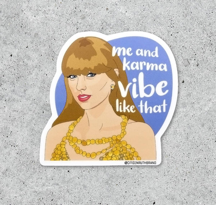 Taylor Swift Me and Karma vinyl sticker
