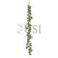 Tea Rose Flower Garland, 6ft, Orange