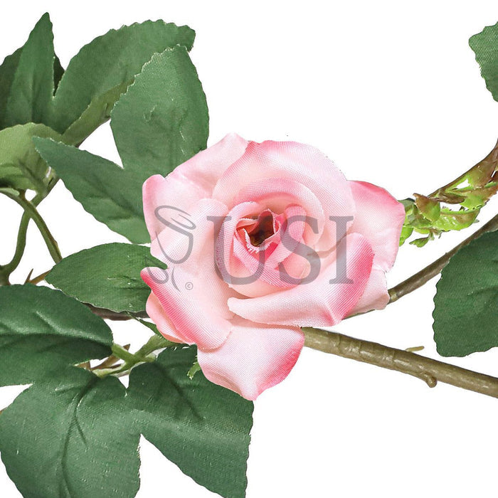 Tea Rose Flower Garland, 6ft, Pink