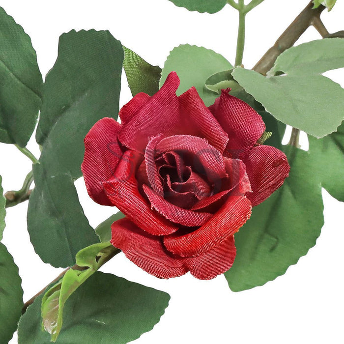 Tea Rose Flower Garland, 6ft, Red