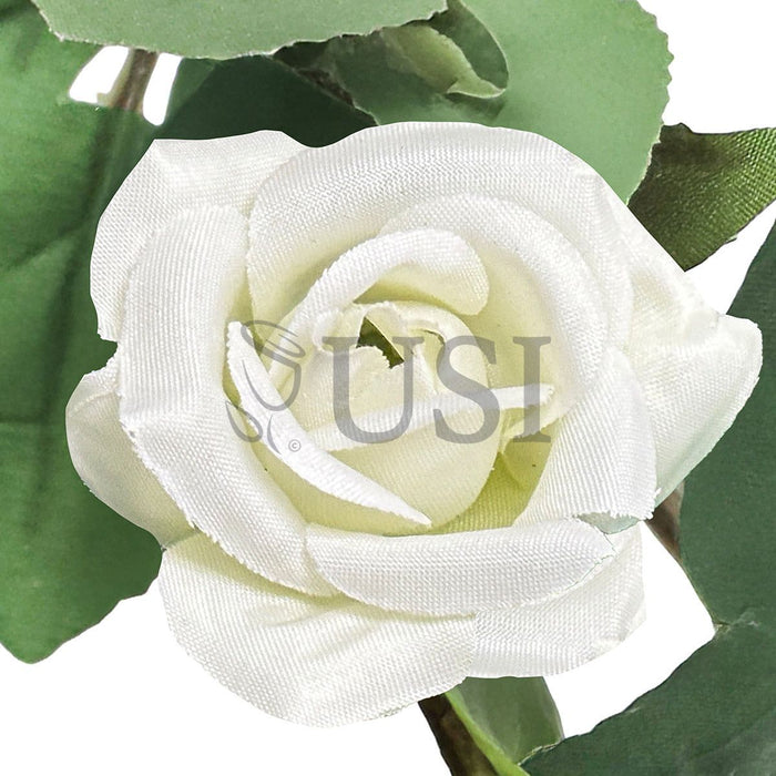 Tea Rose Hanging Flower Vine Spray, 4ft, Cream White