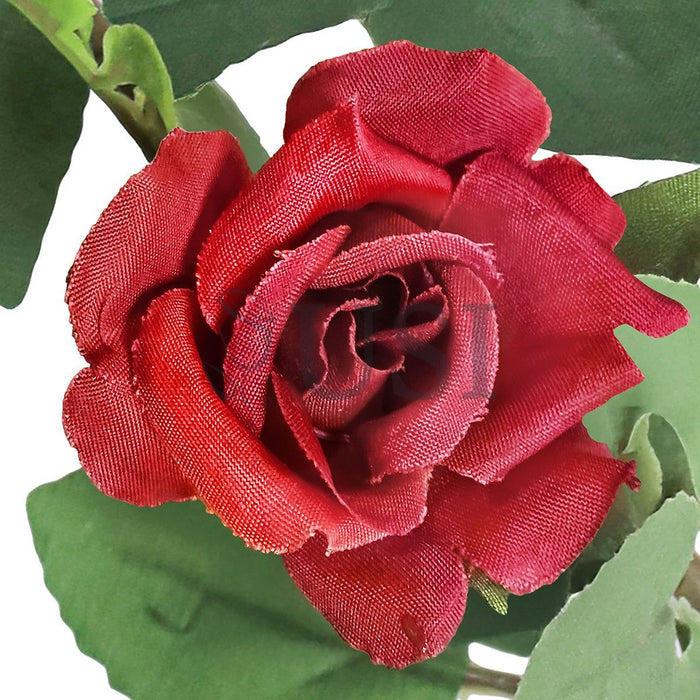 Tea Rose Hanging Flower Vine Spray, 4ft, Red