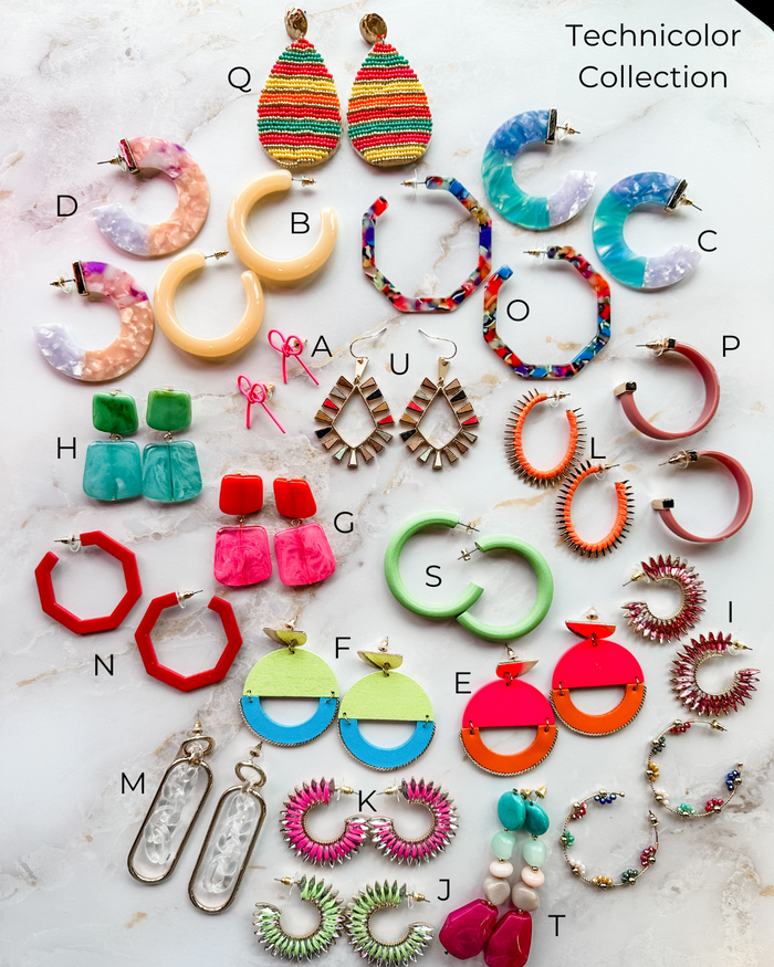 Technicolor Earring Collection