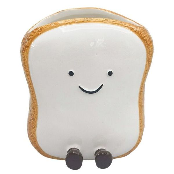 toast with a smiling face