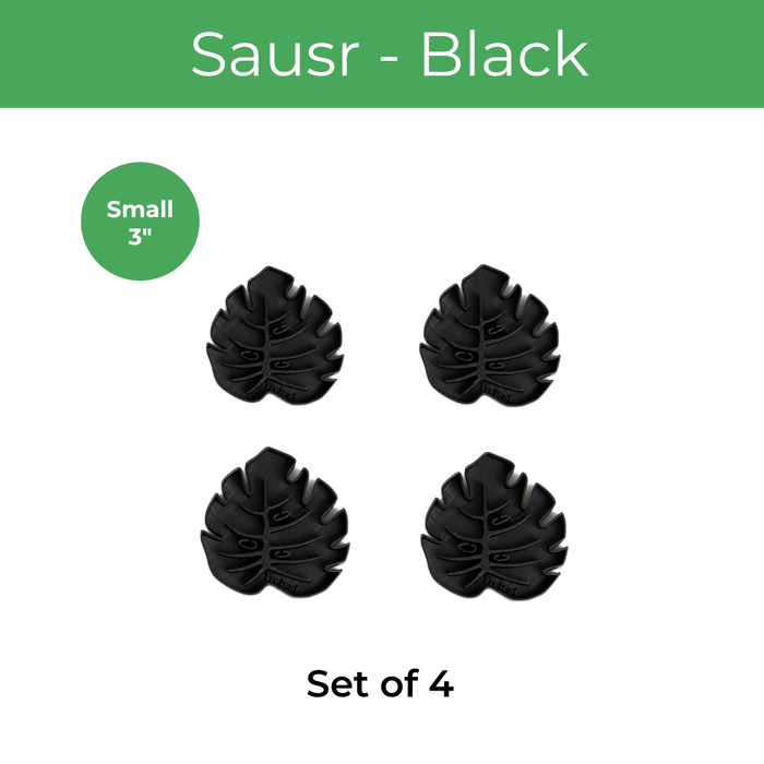 Small (4")- Set of 4 / Black