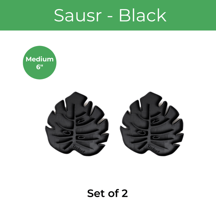 Medium (6") - Set of 2 / Black