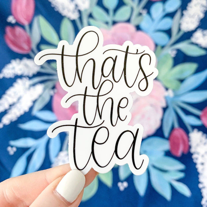 That's the Tea Sticker, 3x2.5in