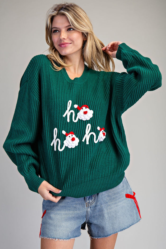 There's Some Ho's in this House 3D  Green Santa Sweater