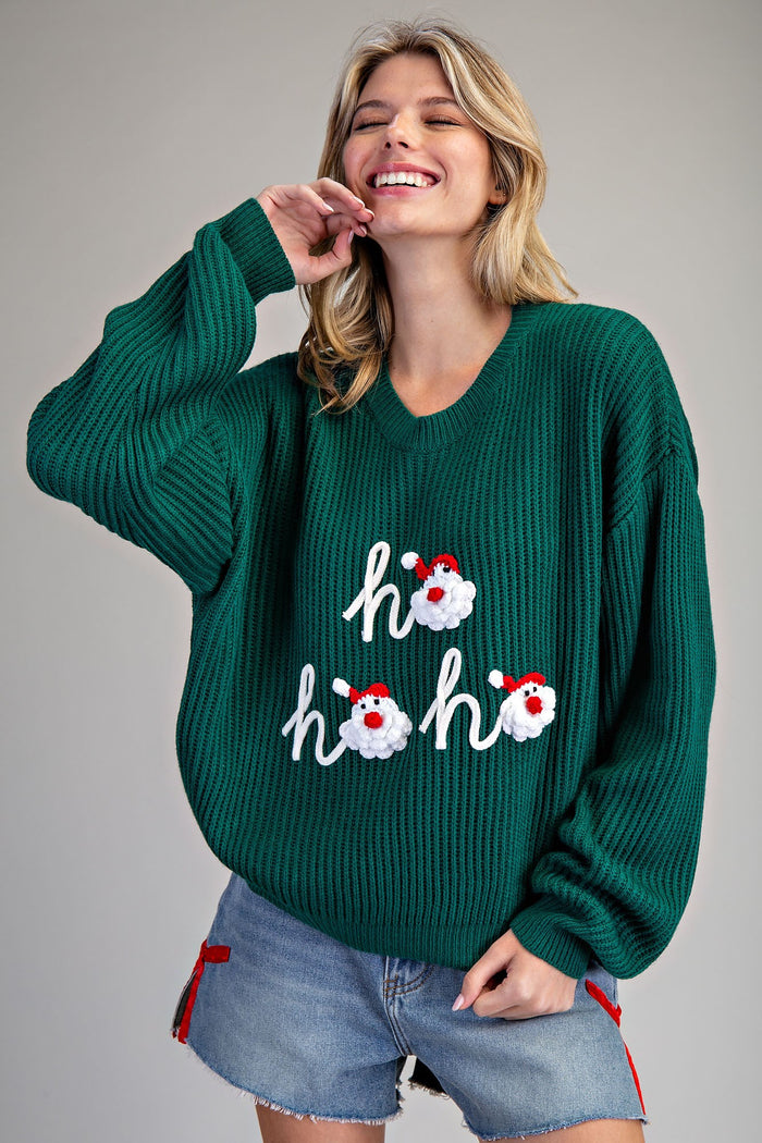 There's Some Ho's in this House 3D  Green Santa Sweater