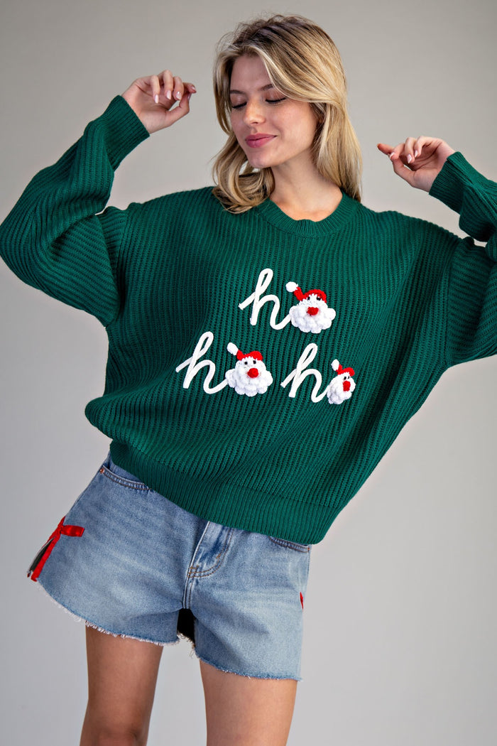 There's Some Ho's in this House 3D  Green Santa Sweater