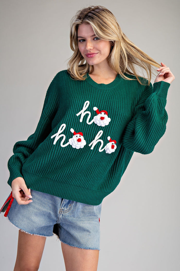There's Some Ho's in this House 3D  Green Santa Sweater