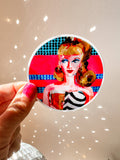 This Barbie Needs A Beer Art Sticker