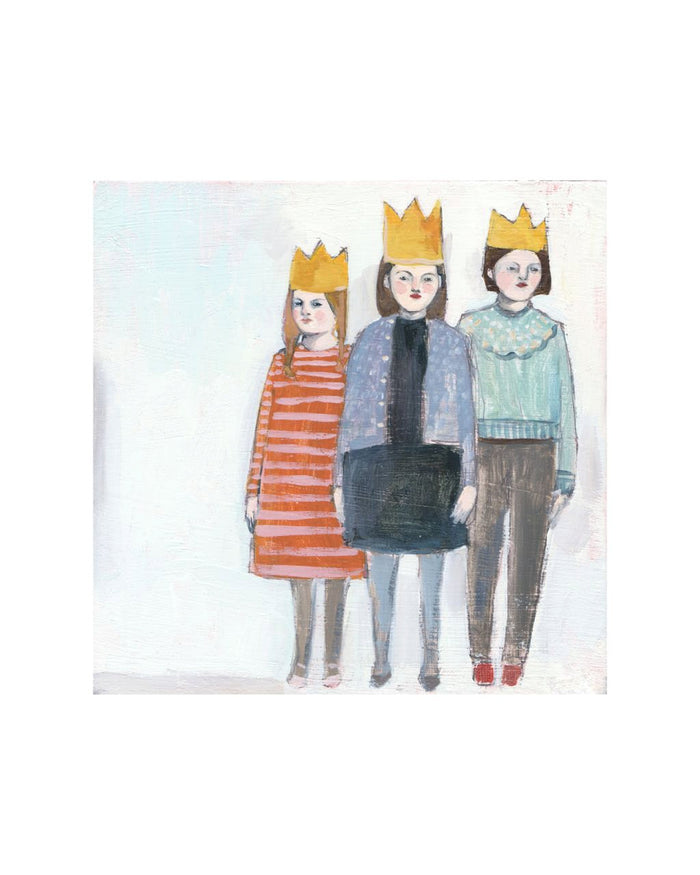 Three girls with crowns