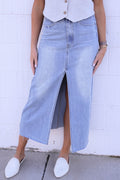 Thrill Ride Denim Maxi Skirt