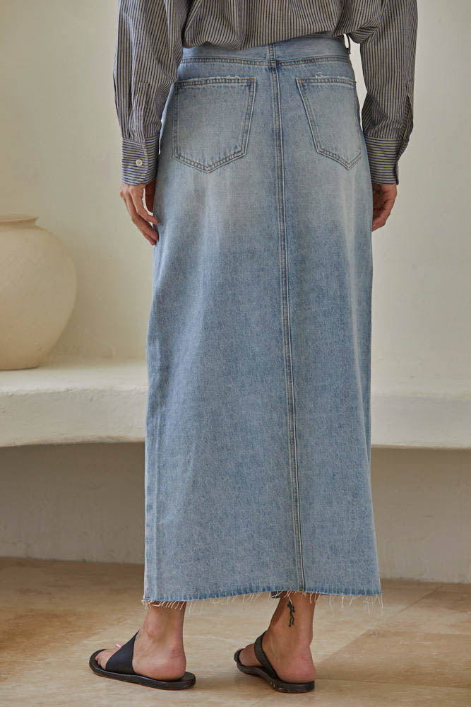 Thrill Ride Denim Maxi Skirt
