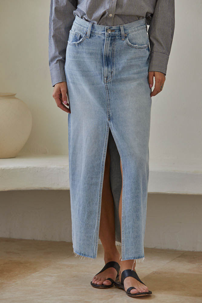 Thrill Ride Denim Maxi Skirt