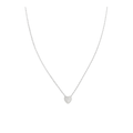 Tiger Tree Brushed Heart Silver Necklace