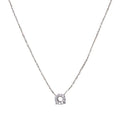 Silver necklace with a small round pendant