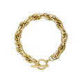 Gold chain bracelet with a clasp