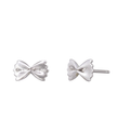 Tiger Tree Silver Bow Tie Pasta Earrings