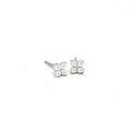 Pair of silver earrings with small pearls