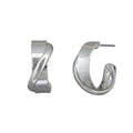 Pair of silver hoop earrings
