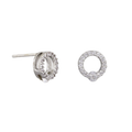Tiger Tree Silver Mary Crystal Earrings