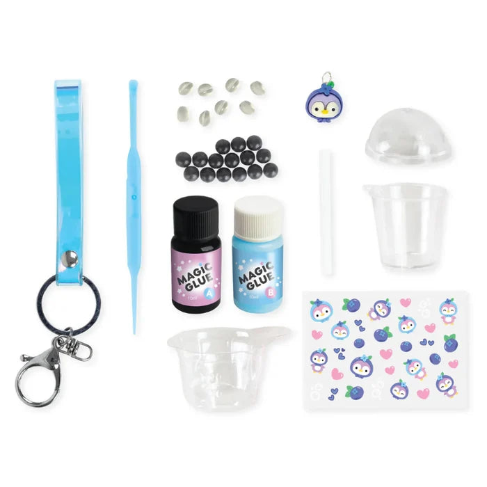 Tiger Tribe Bag Charms Blueberry Bubble Tea