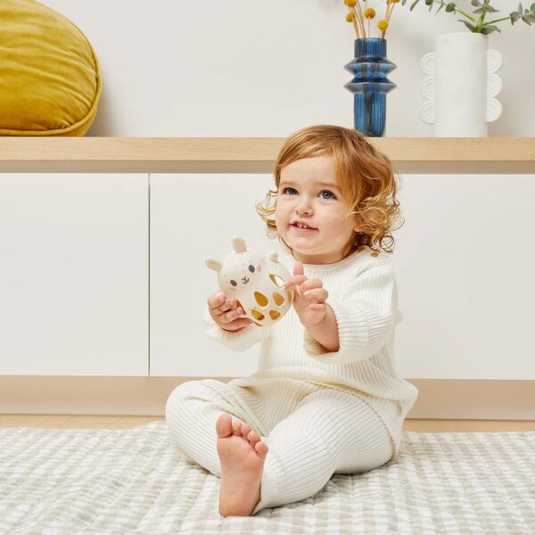 silicone bunny rattle baby toy